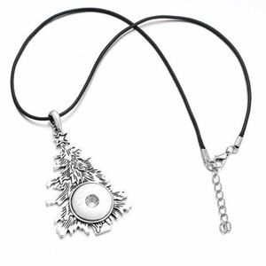 Christmas tree snap jewelry pendant